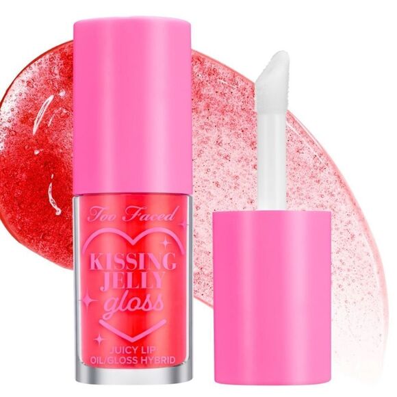 Too Faced Other - 🌷 Too Faced Sour Watermelon Kissing Jelly Lip Oil Gloss New FullSz
